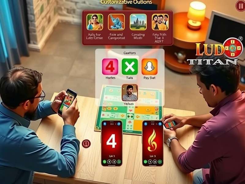 Ludo Titan customization options showing different themes